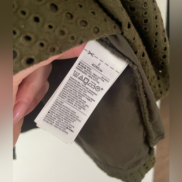 Banana Republic Green Eyelet Sleeveless Tie Waist Dress - Picture 5 of 5